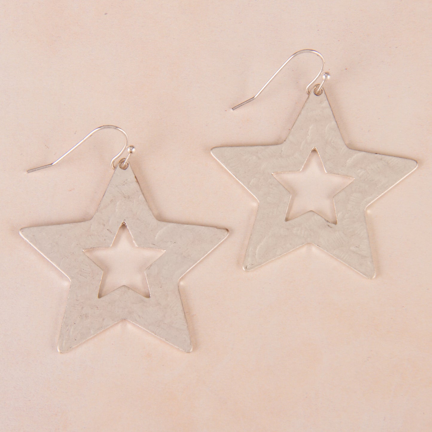 E2104-SL Star Drop Earrings