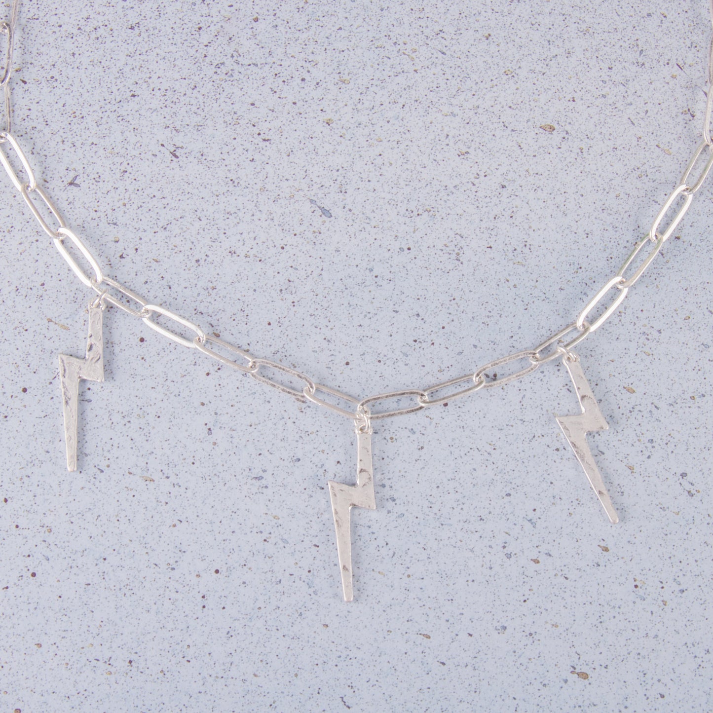 N3258-SL 16" Thunderbolt Necklace