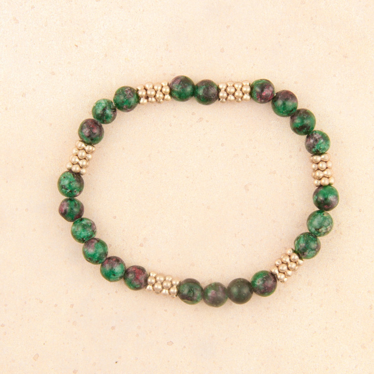 B1443 Semi Precious Stone Beaded Stretch Bracelet