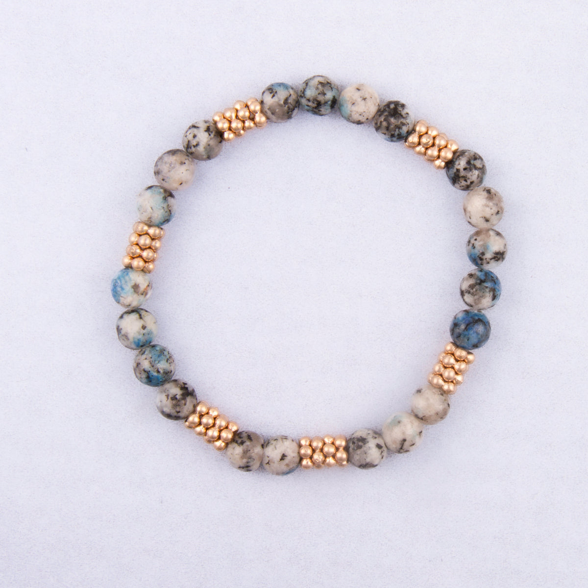 B1443 Semi Precious Stone Beaded Stretch Bracelet