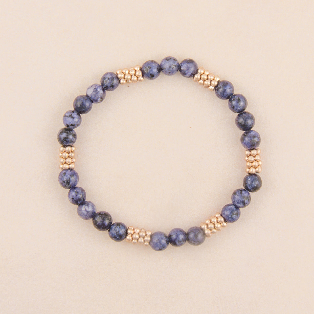 B1443 Semi Precious Stone Beaded Stretch Bracelet