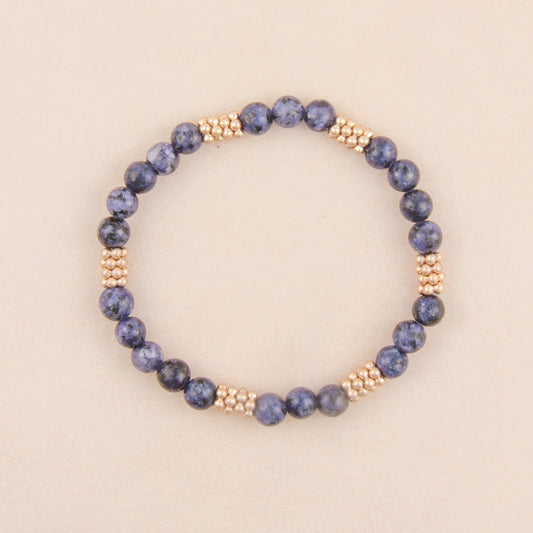 B1443 Semi Precious Stone Beaded Stretch Bracelet