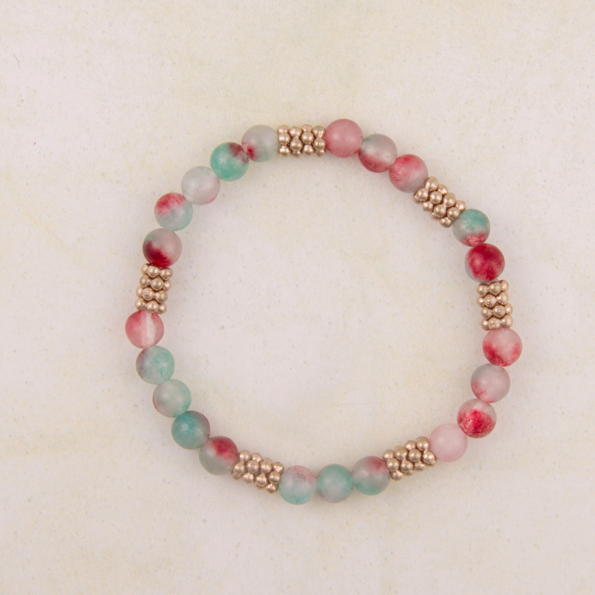 B1443 Semi Precious Stone Beaded Stretch Bracelet