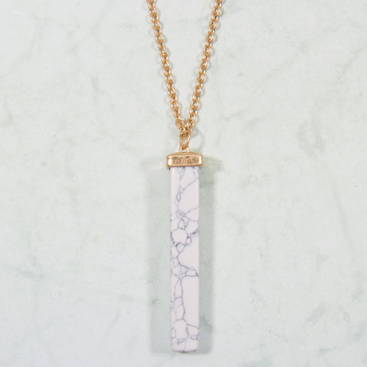 N3202-WH 30" Stone Bar Pendant