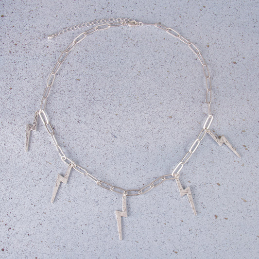 N3258-SL 16" Thunderbolt Necklace