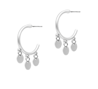 E2213-SL Small Hoop with Hanging Discs