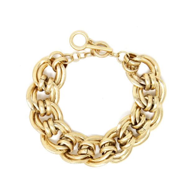 B1255-GD Chain Link Bracelet with Toggle Clasp